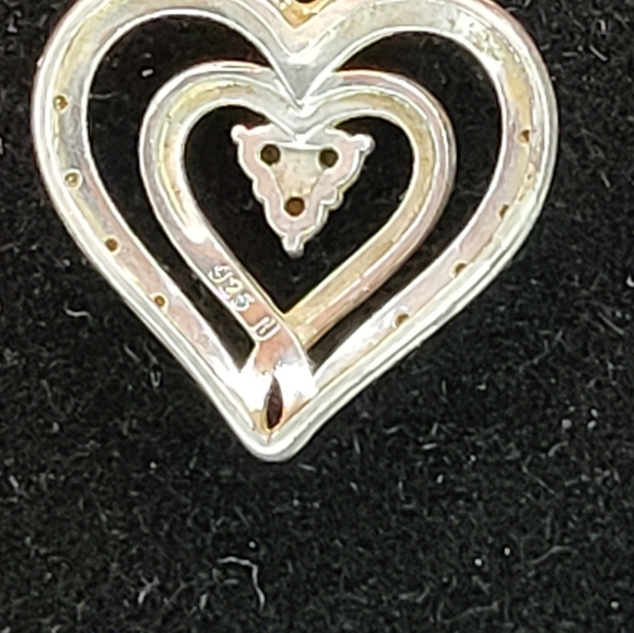 Silver Heart Pendant Necklace C - Picture 8 of 9